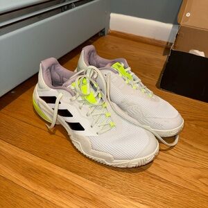 White and Neon Athletic Shoes